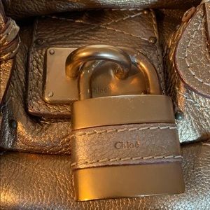 👜Authentic Chloé Paddington Gold metallic bag